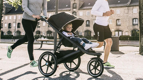 The long and wide Thule Urban Glide 2.0 includes a hand brake for slowing down on hills while you run, but may be too big to take into stores.